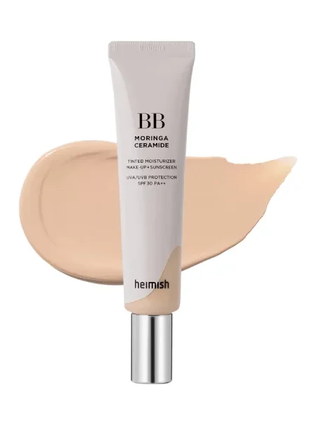 بی‌بی کرم مرطوب‌کننده و ضدآفتاب هایمش مدل مورینگا سرامید SPF30