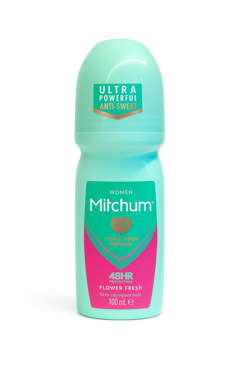 رول ضد تعریق زنانه میچام فلاور فرش100 میلMitchum Women Roll-On Antiperspirant & Deodorant Flower Fresh 48HR Protection