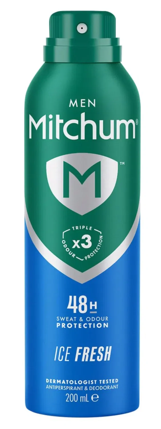 اسپری ضدتعریق مردانه میچام آیس فرش ۴۸ ساعته ۲۰۰ میل Mitchum Men Ice Fresh 48H Antiperspirant & Deodorant Spray