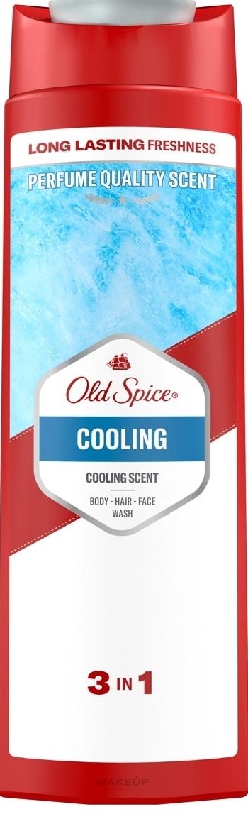 شامپو خنک‌کننده ۳ در ۱ اولد اسپایس بدن، مو و صورت400میل Old Spice Cooling 3-in-1 Body, Hair & Face Wash