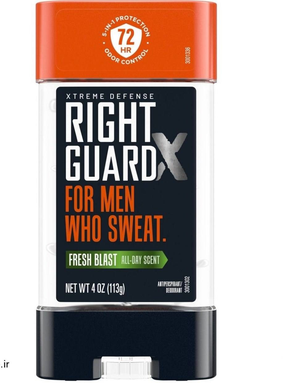 استیک ضدتعریق مردانه رایت گارد فرش بلاست 113  گرم  Right Guard Xtreme Defense Antiperspirant Deodorant Stick Fresh Blast
