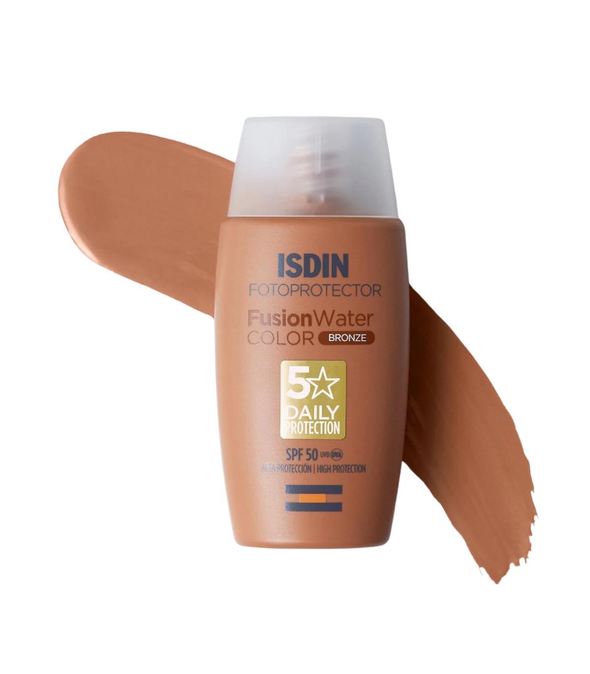 ضدآفتاب رنگی ایزدین فیوژن واتر رنگ برنزه SPF50