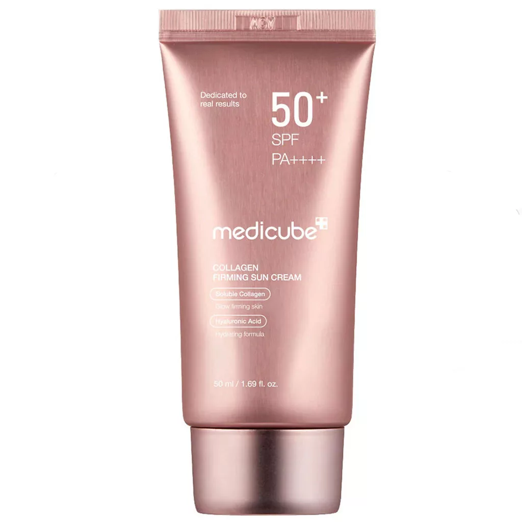 کرم ضدآفتاب کلاژن سفت‌کننده مدی‌کیوب ++++SPF 50+ PA