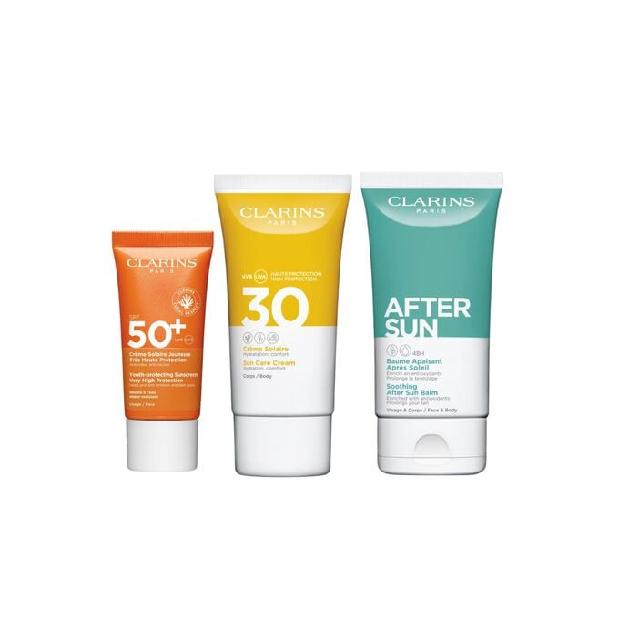 ست مراقبت آفتاب کلارنس SPF50+ صورت و SPF30...